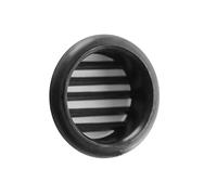 La Ventilazione T3N Grille ronde en plastique à encastrer, noir, pour trous ø 32 mm