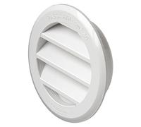 La Ventilazione T63RB Grille de ventilation en plastique ronde à encastrer, blanc, diamètre 80 mm