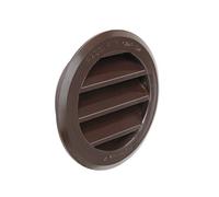 La Ventilazione T63RM T63RM-Y Grille de Ventilation en Plastique Ronde à encastrer, Marron, 60 mm, ø 80 mm