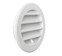 La Ventilazione T8DRB Grille en plastique ronde à encastrer, blanc, 96 mm