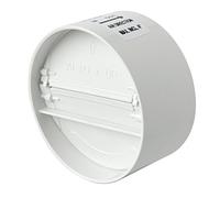 La Ventilazione VLG100B Vanne papillon de non-retour d'air en ABS avec joint compensateur, pour tubes diamètre 100-110 mm, blanc