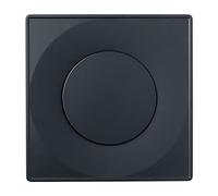 La Ventilazione VLQE125N Valve carrée de refoulement et reprise d'air réglable à encastrer avec embout ø 125 mm Couleur : noir.