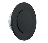 La Ventilazione VLTE150N Valve ronde de refoulement et reprise d'air réglable à encastrer avec embout ø 150 mm Couleur : noir.