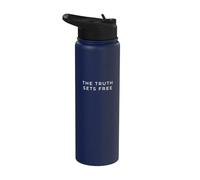 La vérité libère un chrétien minimaliste Stainless Steel Insulated Water Bottle