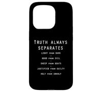 La vérité sépare toujours la lumière des ténèbres (Hébreux 4:12) Coque pour iPhone 15 Pro