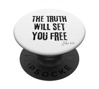 La vérité Vous libérera Jean 8:32 Bible, liberté et Foi PopSockets PopGrip Adhésif