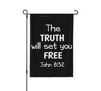 La vérité vous rendra libres (Jean 8:32) - Drapeaux de jardin double face 32 x 46 cm, pour l'extérieur, style