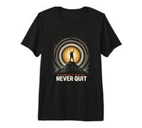 La Victoire Appartient à Ceux Qui ne quittent jamais la Motivation T-Shirt Haut de Gamme