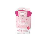 la Vida Coffret cadeau de douche bien-être avec gel douche et serviette en coton pour maman et papa (Super Mama)