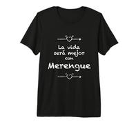 La Vida será Mejor Con Merengue - Musique de Danse Latine Nice T-Shirt Haut de Gamme