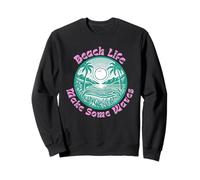 La Vie à la Plage Fait des Vagues, Un Palmier Tropical hawaïen, Un Soleil Sweatshirt