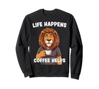 La Vie Arrive Le café Aide la Citation d'amante de Sieste Sweatshirt
