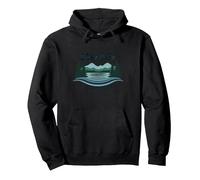 La Vie au lac est la Meilleure des Vies - Nature Lover's Sweat à Capuche, Unisexe pour Adultes, Noir, S