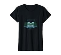 La Vie au lac est la Meilleure des Vies - Nature Lover's T-Shirt, Femme, Noir, L