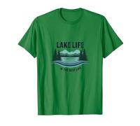 La Vie au lac est la Meilleure des Vies - Nature Lover's T-Shirt, Homme, Vert Kelly, XXL