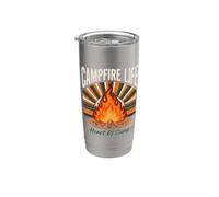 La vie autour d'un feu de camp Le cœur du camping Gobelet isotherme en acier inoxydable double paroi