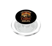 La Vie, C'est Cafe Vintage Coucher de Soleil PopSockets PopGrip pour MagSafe