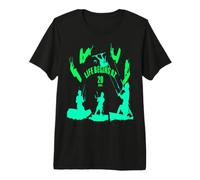 La Vie Commence à 20 nœuds Silhouettes Aquatiques Vertes T-Shirt Haut de Gamme