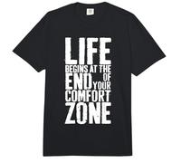 La Vie Commence à la Fin de Votre Zone de Confort Comfort Colors Adult Heavyweight T-Shirt