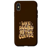 La Vie Commence après Le café Coque pour iPhone X/XS