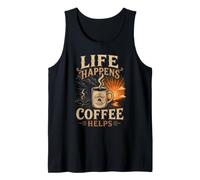 La Vie Commence avec Le Cafe Design Retro Débardeur