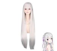 La vie dans un monde différent de Zero Re: Zero Kara Hajimeru Isekai Seikatsu Emilia longue perruque Cosplay + bonnet de perruque