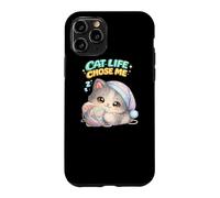 La Vie de Chat m'a Choisi Mignon Kawaii Chaton Amant Chat Coque pour iPhone 11 Pro