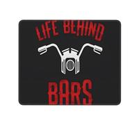 La Vie Derrière Les Barreaux, Motard Tapis De Souris Bords Cousus Tapis Souris Antidérapante Mouse Pad pour Ordinateur Pc Jeux 25X30Cm