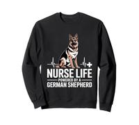 La Vie d'infirmière alimentée par Un Chien de Berger Allemand Sweatshirt