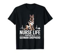 La Vie d'infirmière alimentée par Un Chien de Berger Allemand T-Shirt