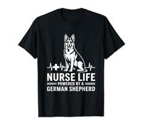 La Vie d'infirmière alimentée par Un Chien de Berger Allemand T-Shirt
