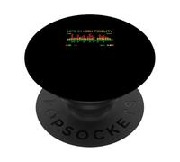 La Vie d'un Fan de Musique Haute fidélité, Amateur de Musique Audiophile PopSockets PopGrip Adhésif