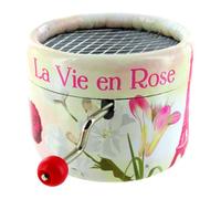La vie en rose (Louiguy / Piaf) - Boîte à musique à manivelle ronde en carton avec mécanisme musical de 18 notes - PML-ROSE