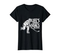 La Vie est à Propos de buts et d'aides J'aime Le Hockey sur Glace T-Shirt Graphique avec Valeur