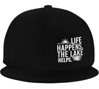 La Vie Est Ainsi Faite. Le Lac Est Là pour Nous Aider. Femme Homme Casquettes Snapback sans Déformation Casquette De Baseball Anti-Soleil Baseball Cap pour Été Sport Randonnée