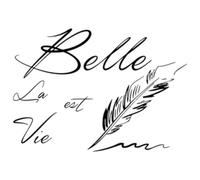 La Vie est Belle Belle Life French Se condamné à quill-pen autocollants décalants pour mur de chambre bricolage Décoration maison Home chambre salon 1