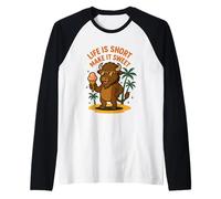 La vie est courte, fais-en sorte qu'elle soit douce Buffalo Manche Raglan