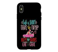 La Vie est Courte Faites Le Voyage Achetez Les Chaussures Mangez Le gâteau Coque pour iPhone X/XS