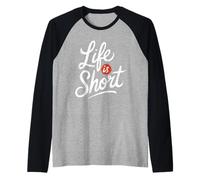 La vie est courte, liberté, aventure, succès, cadeau, design Manche Raglan