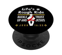 La Vie est Difficile, Fais Confiance à Jésus (Jean 16:33) PopSockets PopGrip Adhésif