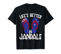 La Vie est Meilleure à Jandals New Zealand Summer Beach T-Shirt
