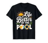 La Vie est Meilleure au Bord de la Piscine pour Les Vacances d'été T-Shirt