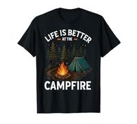 La vie est meilleure au feu de camp drôle Camping Camper Camp T-Shirt