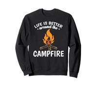 La Vie est Meilleure Autour des Vacances de feu de Camp Sweatshirt