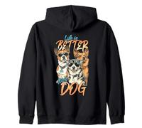 La Vie est Meilleure avec Dog Cool Canine Squad Design Sweat à Capuche