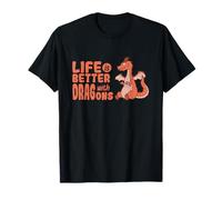 La Vie est Meilleure avec Dragons Animal T-Shirt