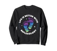 La Vie est Meilleure avec la réflexologie et la réflexologie Sweatshirt