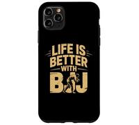 La Vie est Meilleure avec Le BJJ, cite Un Combattant du Jiu Jitsu Coque pour iPhone 11 Pro Max