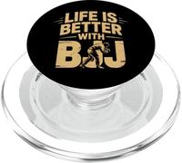 La Vie est Meilleure avec Le BJJ, cite Un Combattant du Jiu Jitsu PopSockets PopGrip pour MagSafe