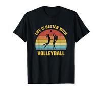 La vie est meilleure avec le volley-ball joueur volleyball T-Shirt
